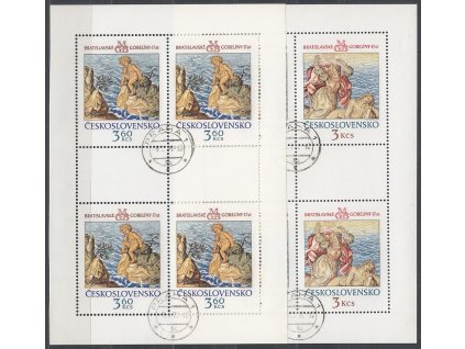 1976, 3-3.60Kčs PL - Bratislavské gobelíny, Nr.PL2201-2, razítkované, denní razítko