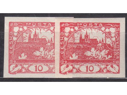 10h červená a tmavě červená, Nr.5,5a, **, ilustrační foto
