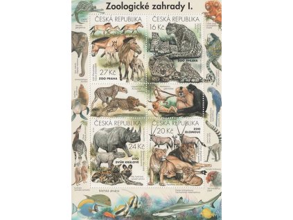 2016, 16-27Kč aršík Zoologické zahrady I., Nr.A894-97, **