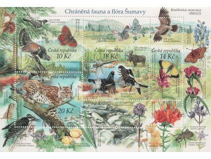 2011, 10-20Kč aršík Šumava, Nr.A691-94, **