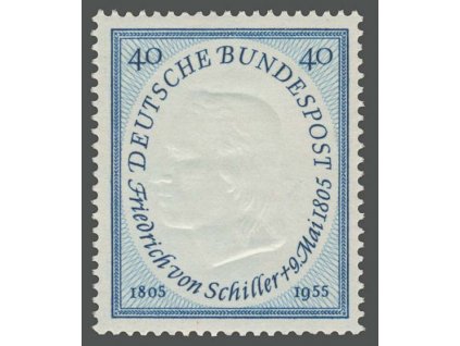 1955, 40Pf Schiller, MiNr.210, **