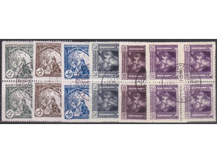 15-120h série ve 4bloku, černý nátisk - kruh, Nr.27-32, * po nálepce