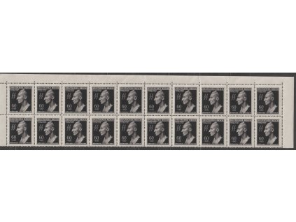 1943, 60h Heydrich, horní 20pás, 2krát DV - vajíčko, Nr.111, **, přeloženo v perforaci