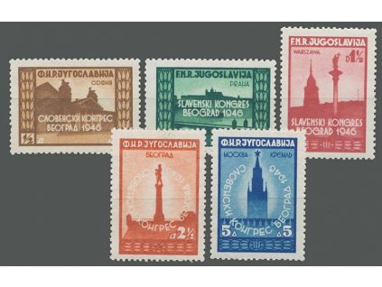 1946, 1/2-5 Din série Kongres, MiNr.507-11, **/*