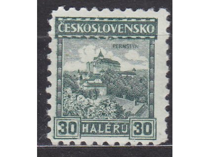 1926, 30h Pernštejn, lep bez pruhů, Nr.217a, * po nálepce, ilustrační foto