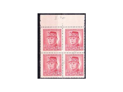 1945, 2.40Kčs Štefanik, II.typ, kraj. 4blok, Nr.421, **, ilustrační foto