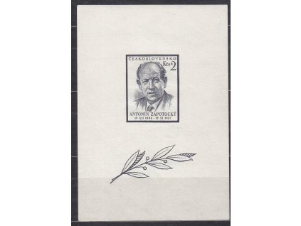 1957, aršík 2Kčs Zápotocký, II.typ, zk.Karásek, Nr.A967I, **, svěží kus