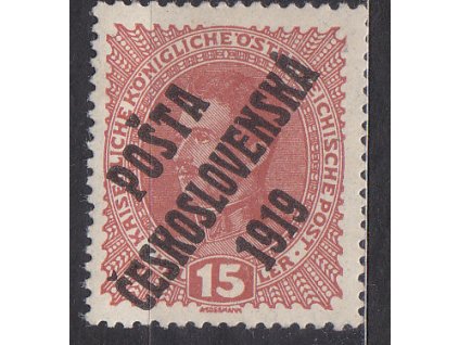 15h Karel, podtyp IIa, Nr.38, * po nálepce, ilustrační foto