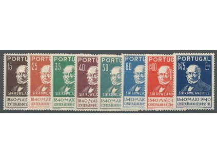 1940, 15C-1.75E série Rowland Hill, MiNr.622-29, * po nálepce