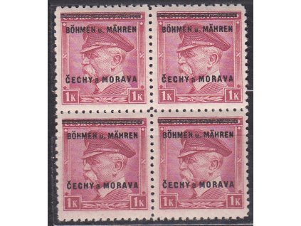 1939, 1K Masaryk, 4blok, Nr.10, **, ilustrační foto