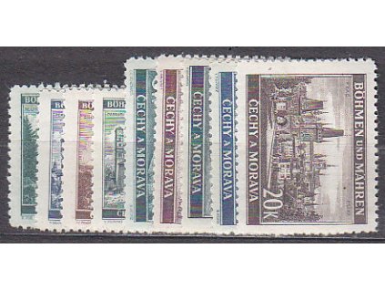 1940, 50h-20K Krajinky II, série, Nr.41-9, **