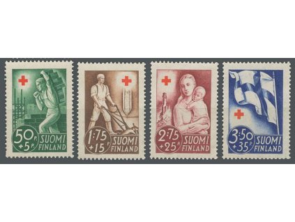 1941, 50P-3.50M série Červený kříž, MiNr.233-36, **