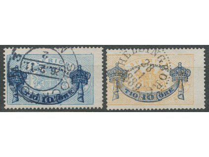 1889, 10Ö/12Ö-10Ö/24Ö služební série, MiNr.12-13, razítko