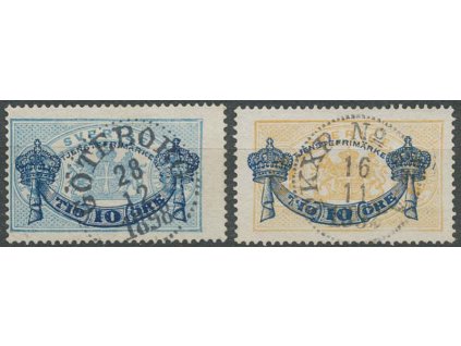 1889, 10Ö/12Ö-10Ö/24Ö služební série, MiNr.12-13, razítkované