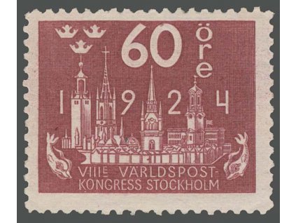 1924, 60 Ö Poštovní kongres, MiNr.154W, **