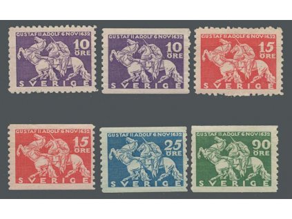 1932, 10-90 Ö série Král Gustaf, MiNr.216-19, **