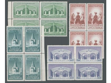 1941, 0.50-2Din série Pomník, 4bloky, MiNr.433-36, **