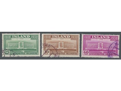 1938, 25-40A série Universita, MiNr.200-202, razítkované