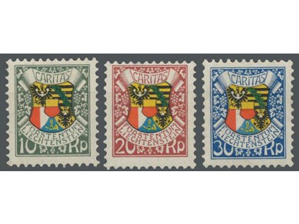 1927, 10-30Rp série Znaky, MiNr.75-77, reparované *