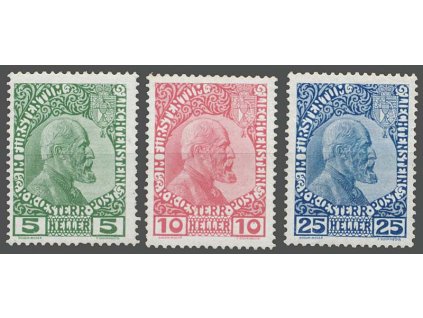 1912, 5-25H série Johann, MiNr.1-3, těžší *