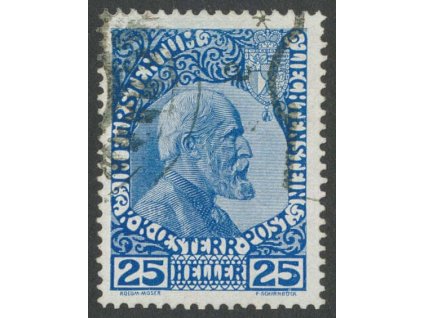 1912, 25 H Johann, MiNr.3, razítko