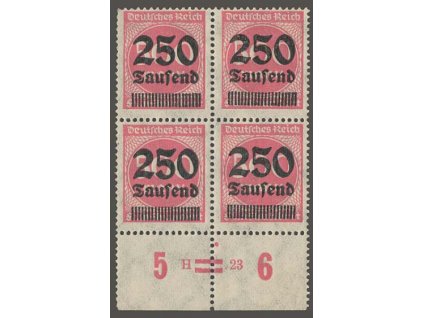 1923, 250 Tsd/500 M, 4blok, HAN H=.23, MiNr.295, **