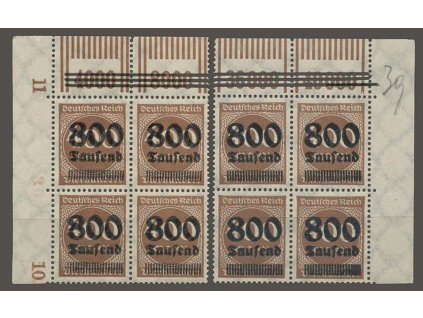 1923, 800 Tsd/400 M, 4bloky, přetisk Breslau, München), **/*
