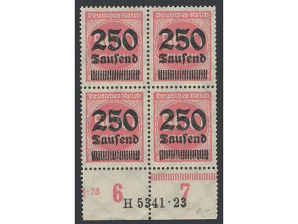 1923, 250 Tsd/500 M, 4blok, HAN H 5341.23, MiNr.295, **