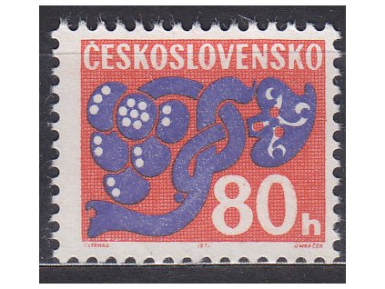 1971, 80h Doplatní, papír oz, Nr.D96xb, **