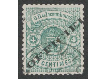 1875, 4 C služební, MiNr.12I, razítkované, dv roh