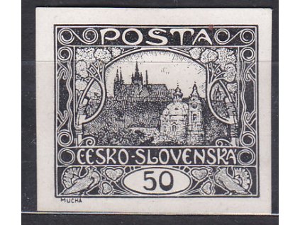 50h černá, ZT na křídovém papíru, Nr.16, bez lepu