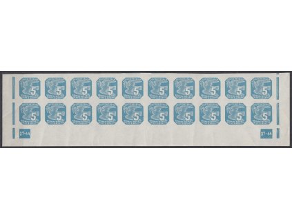 1943, 5h modrá, 20pás s DČ 27-44, Nr.NV11, **