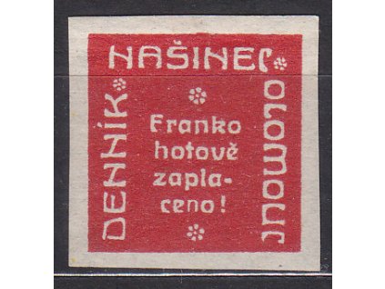 Novinová nálepka NAŠINEC OLOMOUC, Nr.NN18, **, ilustrační foto