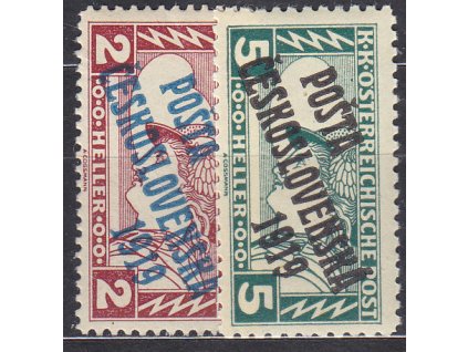 2-5h Spěšné, série, 2h Řz.12 1/2, 5h Řz.11 1/2, Nr.57A,58B, **