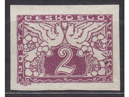 2h Spěšná, bílý papír, Nr.S1N, **, ilustrační foto