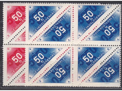 50h modrá a červená doruční, 8bloky, Nr.DR1-2, **, ilustrační foto