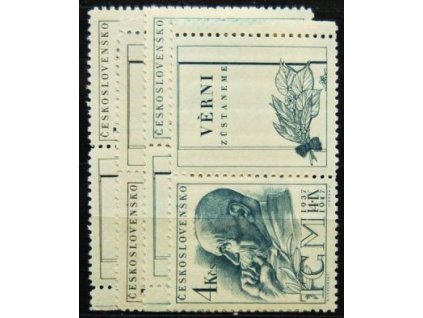 1947, 1.20-4Kčs TGM, Nr.458-59, KL+KP, **