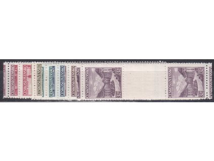 1.20-3.50Kč Krajinky, řezaná meziarší, Nr.304-10Ms, * po nálepce