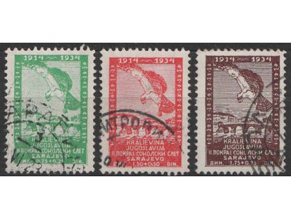 1934, 0.75-1.75Din série Sokol, MiN.272-74, razítkované
