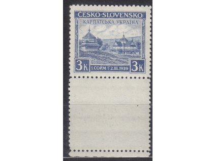 1939, 3K Chust, dolní kupon, Nr.351, * po nálepce