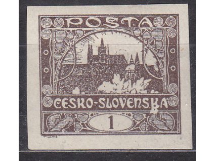 1h hnědá, DV - dvojité "K", Nr.1, * po nálepce