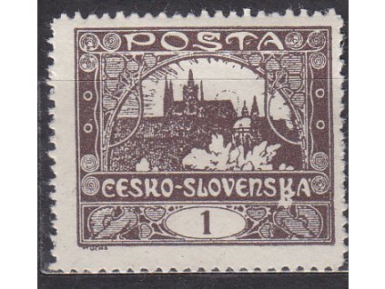 1h hnědá, Řz.13 3/4, DV - dvojité "K", Nr.1C, **