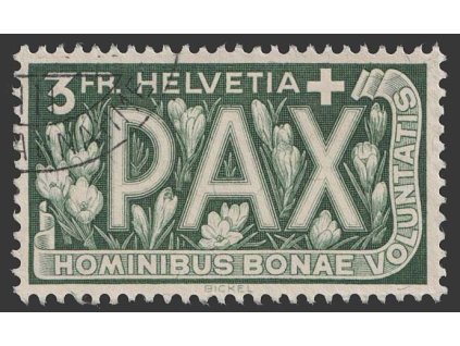 1945, 3 Fr PAX, MiNr.457, razítkované