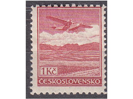 1Kč červená, Řz.12 1/4:13 3/4, Nr.L8B, **, ilustrační foto