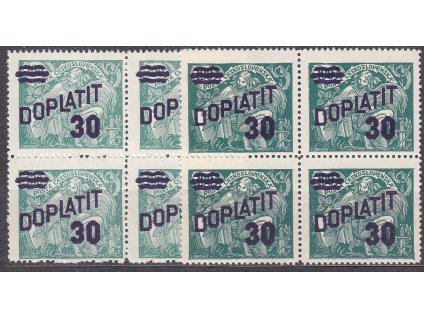 1926, 30h zelená, 2 kusy 4bloků - odstíny barev, Nr.DL42, **, ilustrační foto