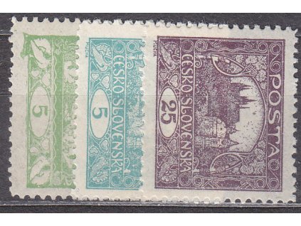 5-25h Hradčany, Řz.11 1/2:10 3/4, Nr.3E,4E,11E, **, ilustrační foto