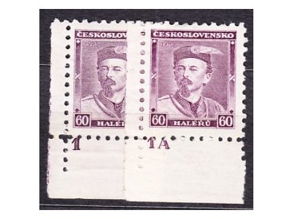 1933, 60h Tyrš, roh. kusy s DČ1,1A, Nr.272, **, ilustrační foto