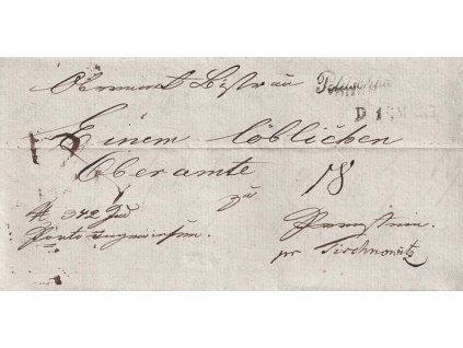 Politschka, skládaný dopis, prošlé v roce 1848