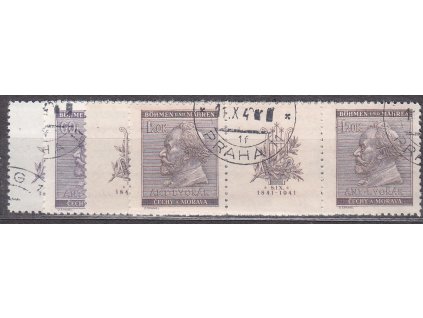 1941, 60h-1.20K Dvořák, Nr.62-3, VK-8,14, razítkované, ilustrační foto