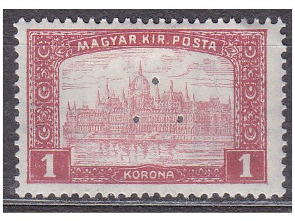 1K Parlament, perfin (3 průpichy), **, zn. platná v ČSR, ilustrační foto